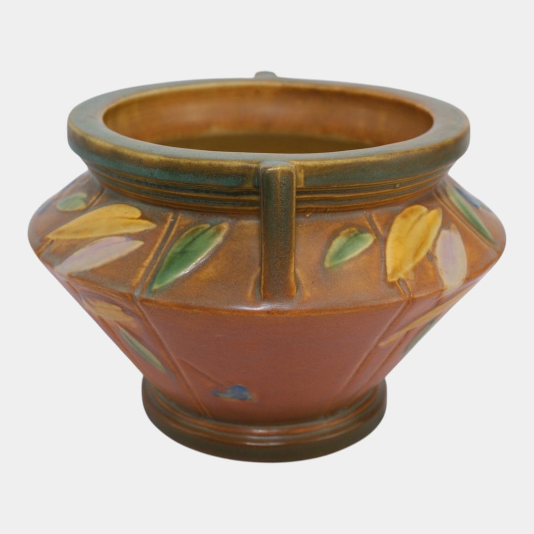 Roseville Futura Tan 1928 Vintage Art Deco Pottery Jardiniere Planter 616-6 - Just Art Pottery