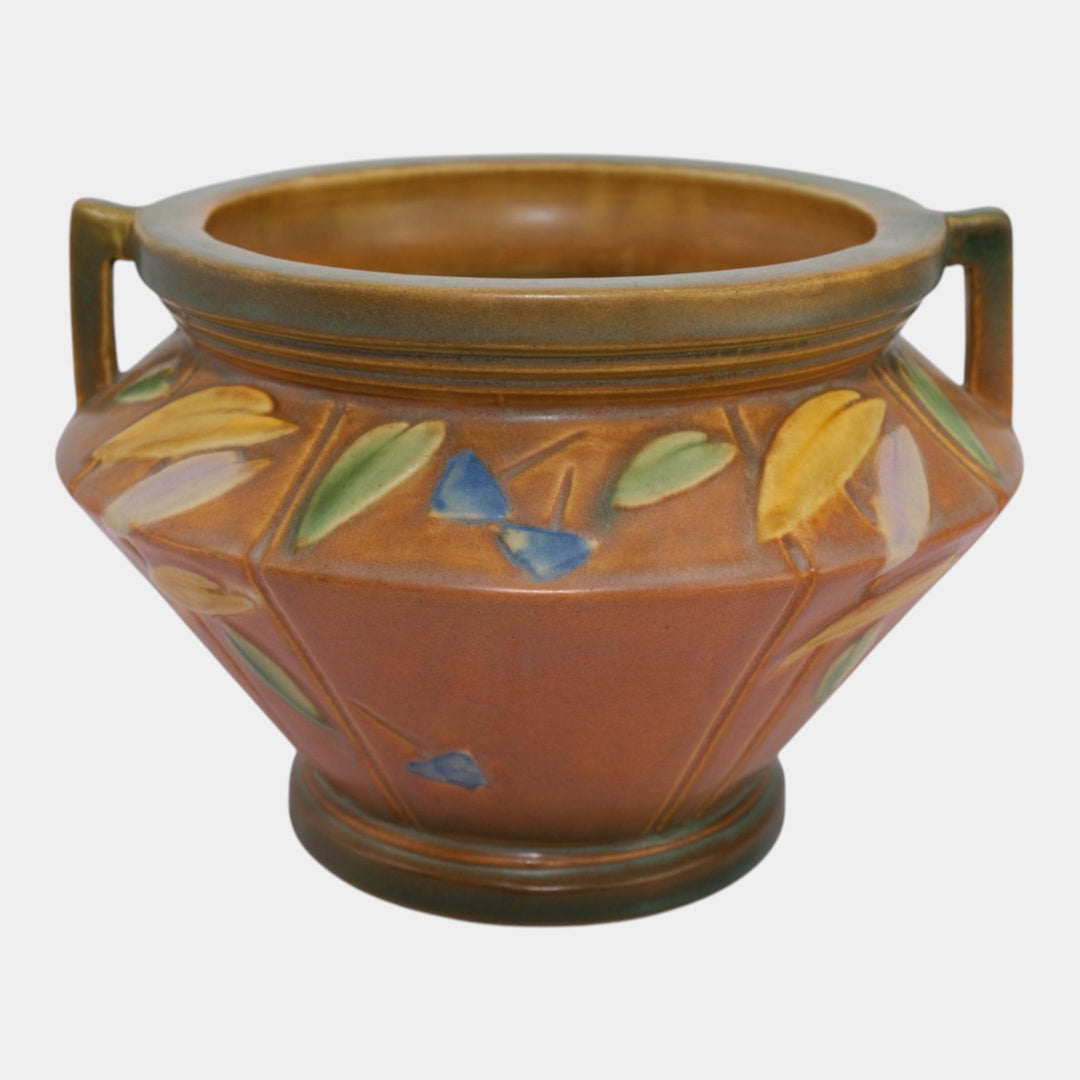 Roseville Futura Tan 1928 Vintage Art Deco Pottery Jardiniere Planter 616-6 - Just Art Pottery