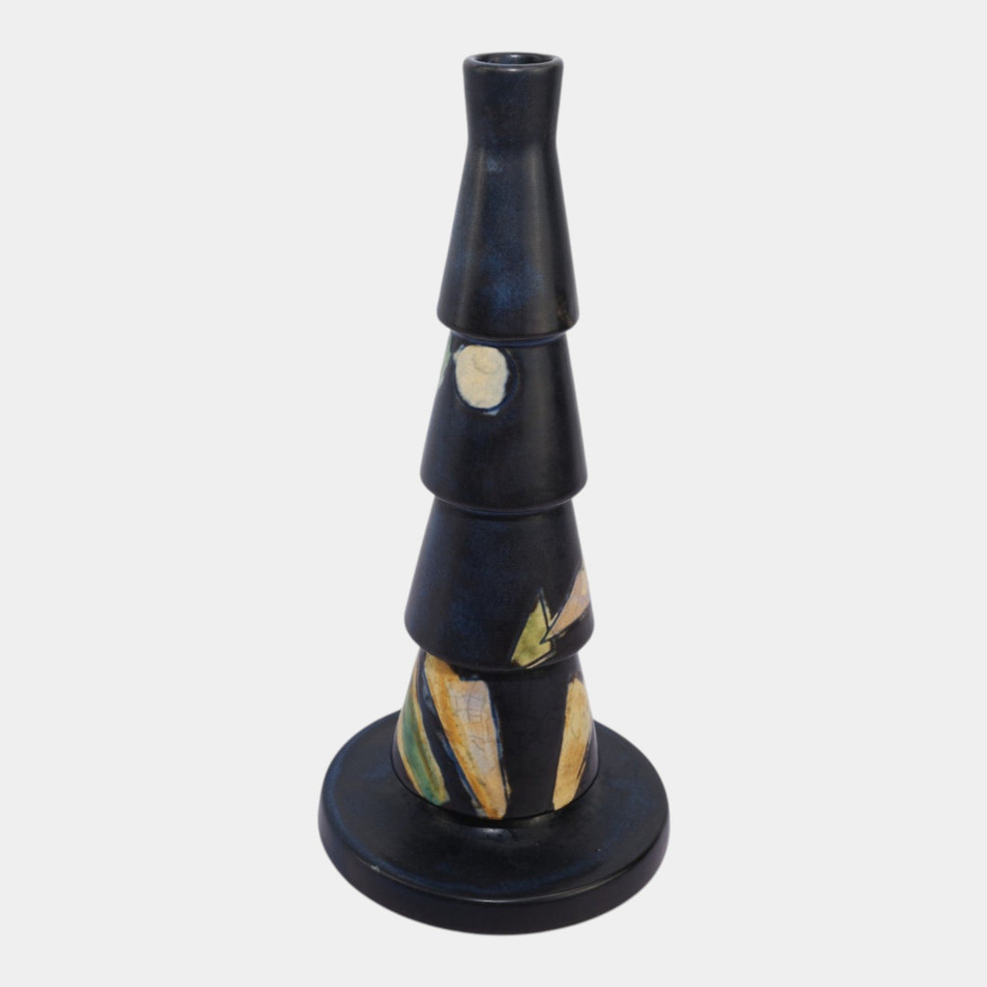 Roseville Futura Blue 1928 Vintage Art Deco Pottery Christmas Tree Vase 390-10 - Just Art Pottery