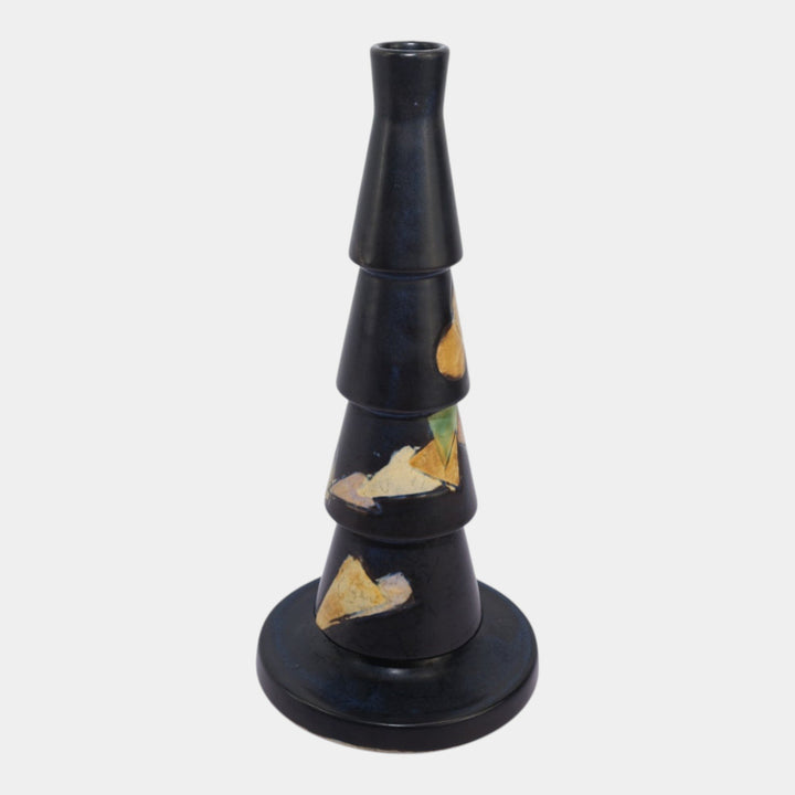 Roseville Futura Blue 1928 Vintage Art Deco Pottery Christmas Tree Vase 390-10 - Just Art Pottery