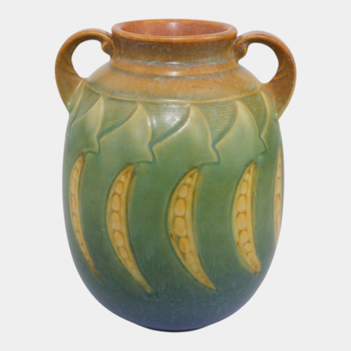 Roseville Falline Blue 1933 Vintage Arts And Crafts Pottery Ceramic Vase 647-7 - Just Art Pottery