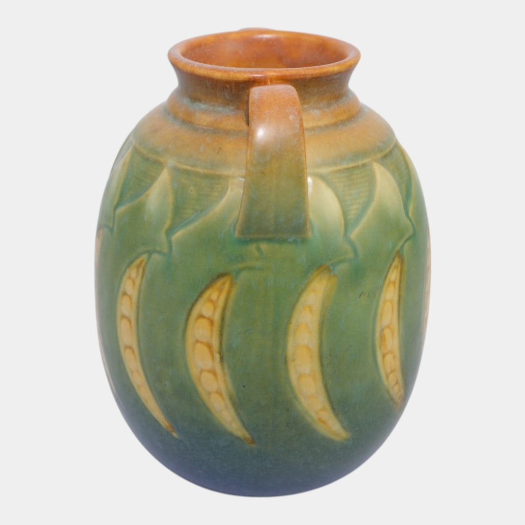Roseville Falline Blue 1933 Vintage Arts And Crafts Pottery Ceramic Vase 647-7 - Just Art Pottery