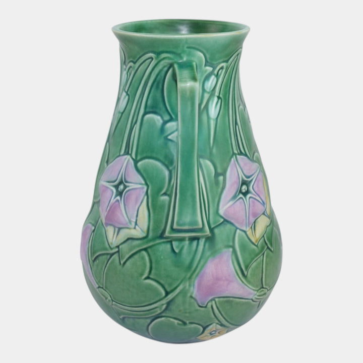 Roseville Morning Glory Green 1935 Vintage Art Pottery Ceramic Vase 730-10 - Just Art Pottery