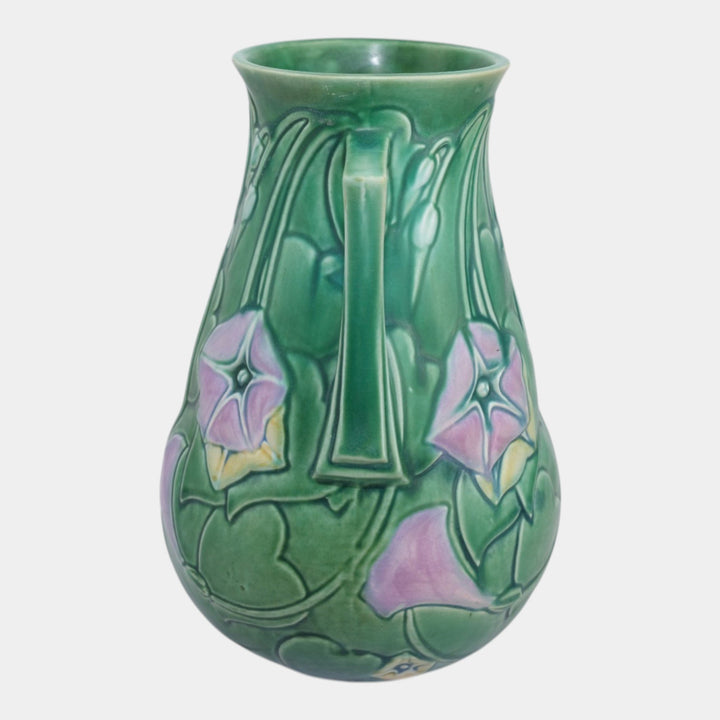 Roseville Morning Glory Green 1935 Vintage Art Pottery Ceramic Vase 730-10 - Just Art Pottery