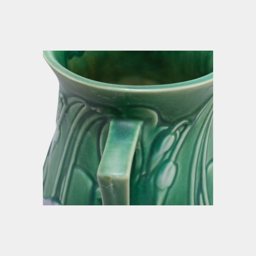Roseville Morning Glory Green 1935 Vintage Art Pottery Ceramic Vase 730-10 - Just Art Pottery
