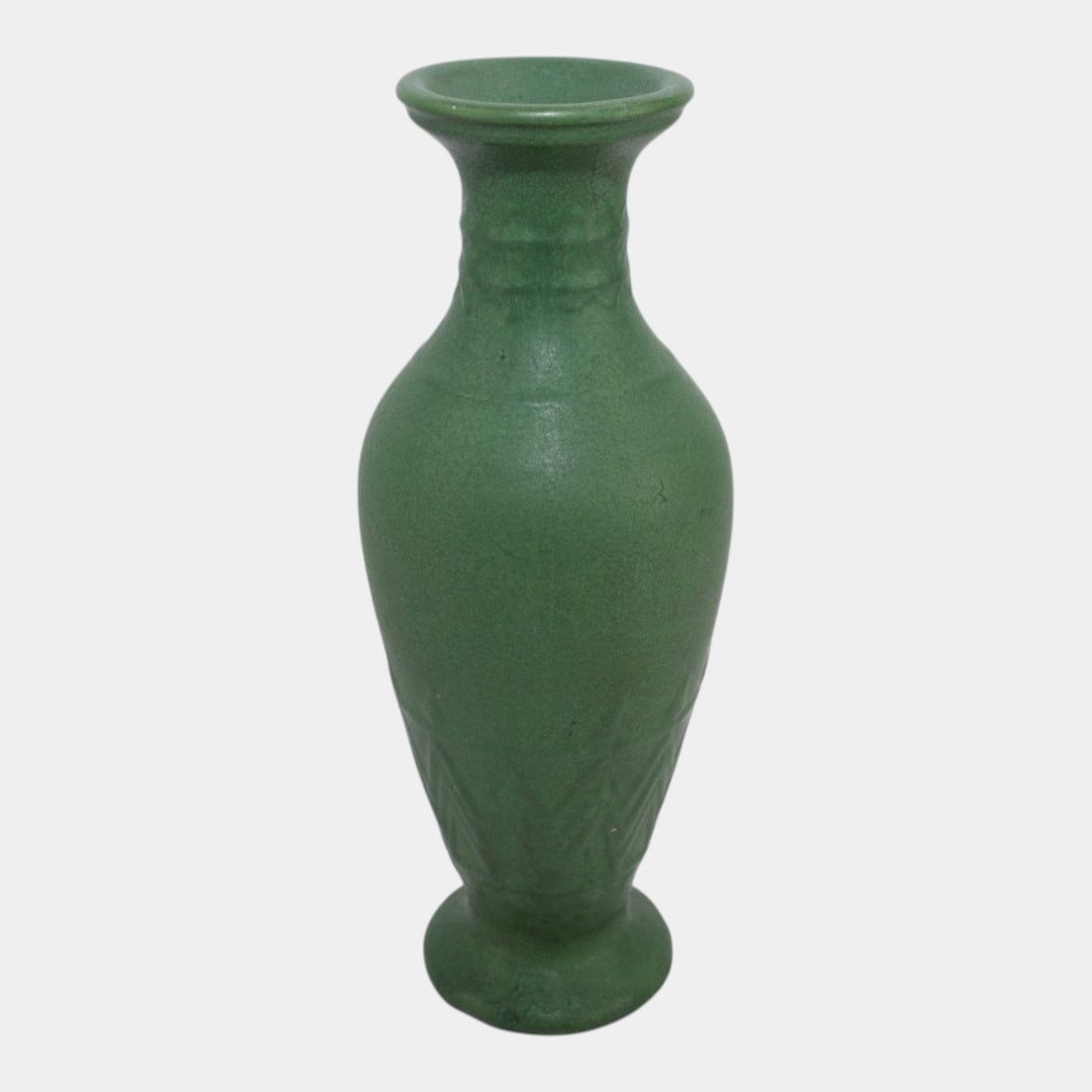 Roseville Rozane Ware Egypto 1905 Vintage Art Pottery Matte Green Vase E50-12