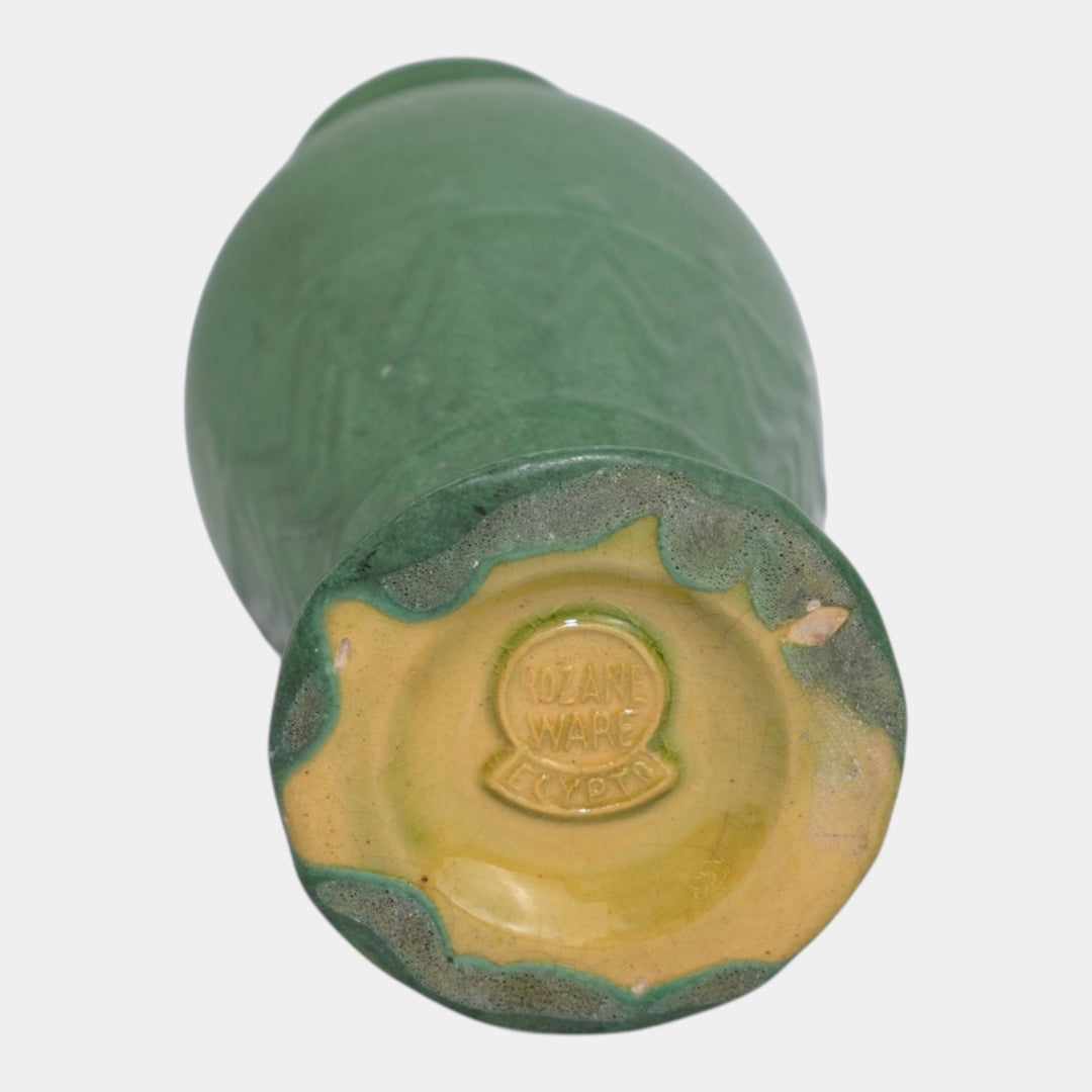 Roseville Rozane Ware Egypto 1905 Vintage Art Pottery Matte Green Vase E50-12