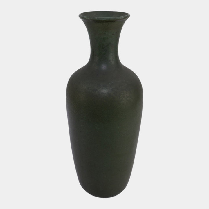 Teco Vintage Arts And Crafts Pottery Dark Matte Green Tall Vase 64C WD Gates - Just Art Pottery