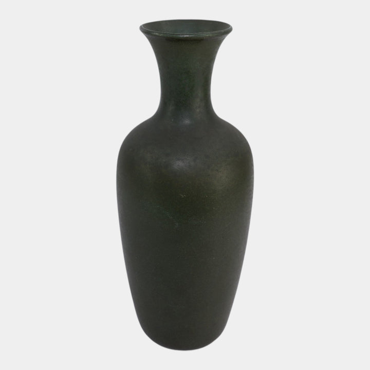 Teco Vintage Arts And Crafts Pottery Dark Matte Green Tall Vase 64C WD Gates - Just Art Pottery