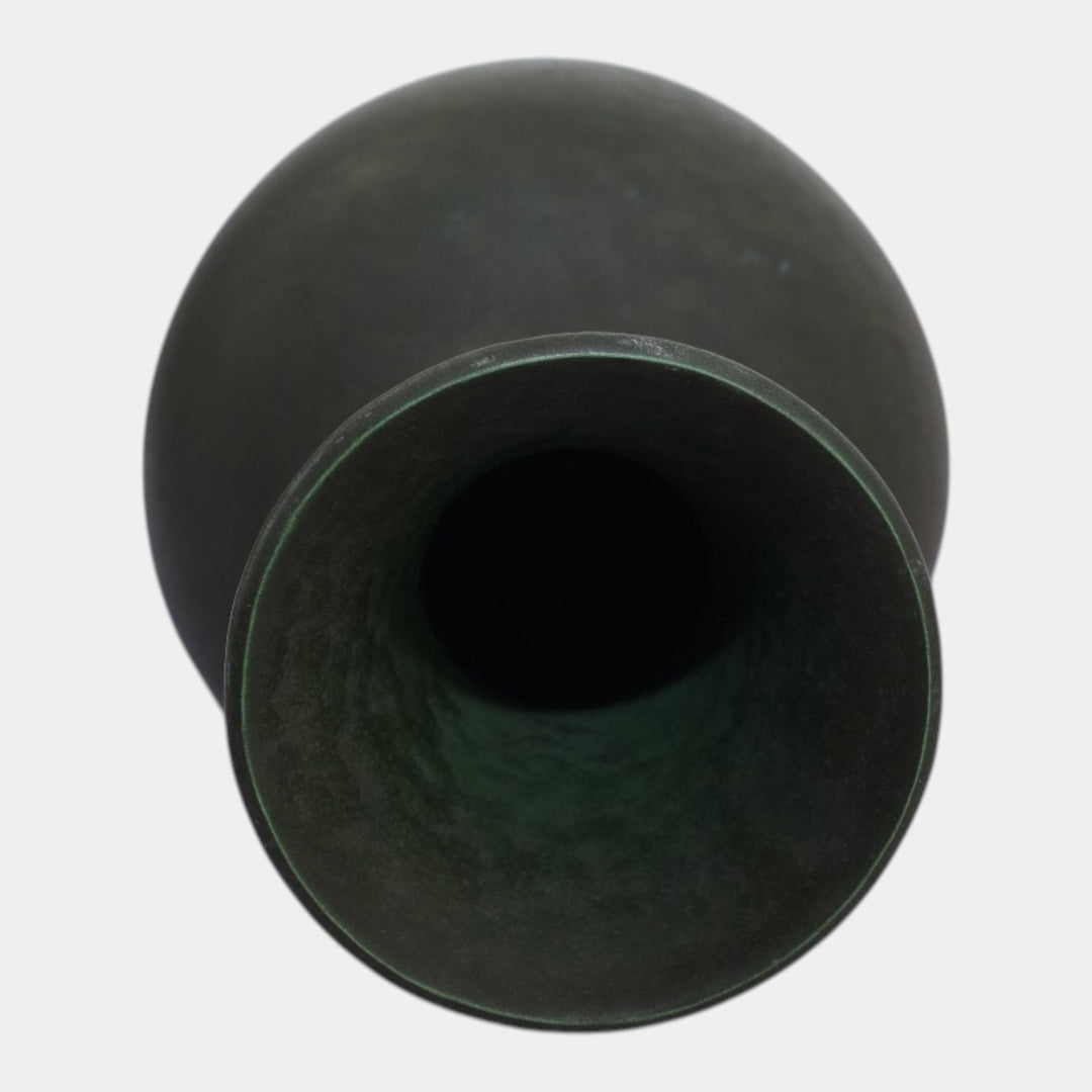 Teco Vintage Arts And Crafts Pottery Dark Matte Green Tall Vase 64C WD Gates - Just Art Pottery
