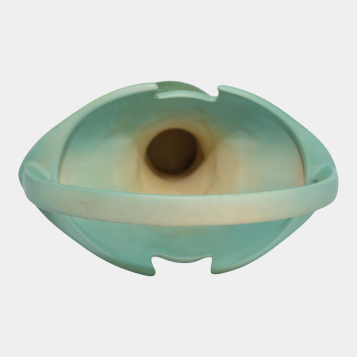 Roseville Gardenia Green 1950 Mid Century Modern Pottery Ceramic Basket 609-10 - Just Art Pottery
