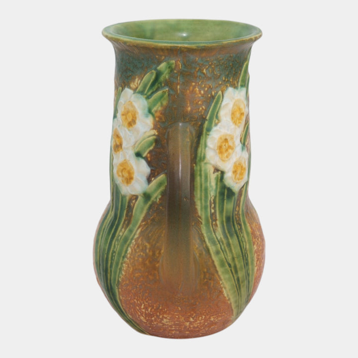 Roseville Jonquil 1931 Vintage Arts And Crafts Pottery Ceramic Vase 544-9 - Just Art Pottery