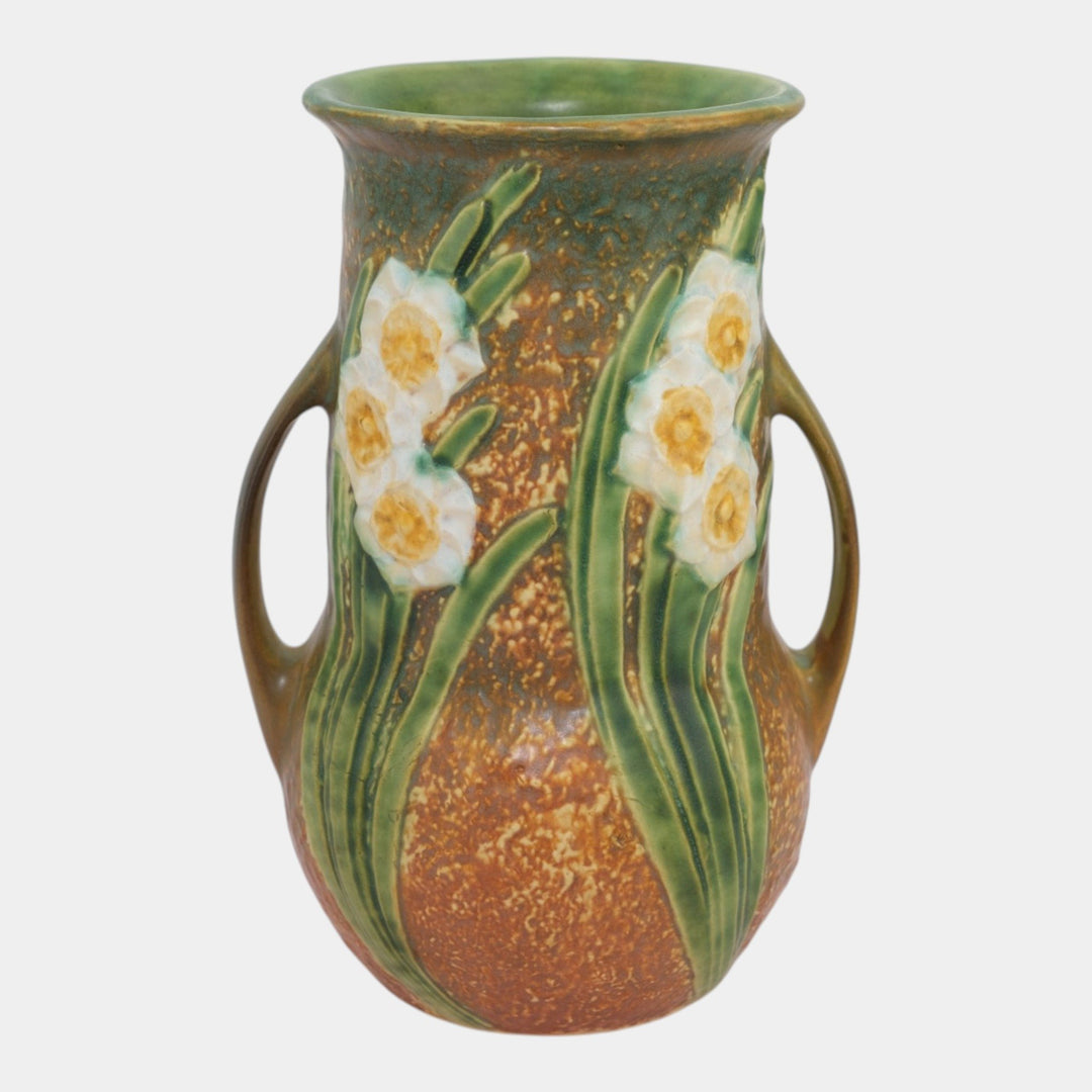 Roseville Jonquil 1931 Vintage Arts And Crafts Pottery Ceramic Vase 544-9 - Just Art Pottery
