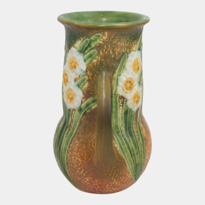 Roseville Jonquil 1931 Vintage Arts And Crafts Pottery Ceramic Vase 544-9 - Just Art Pottery