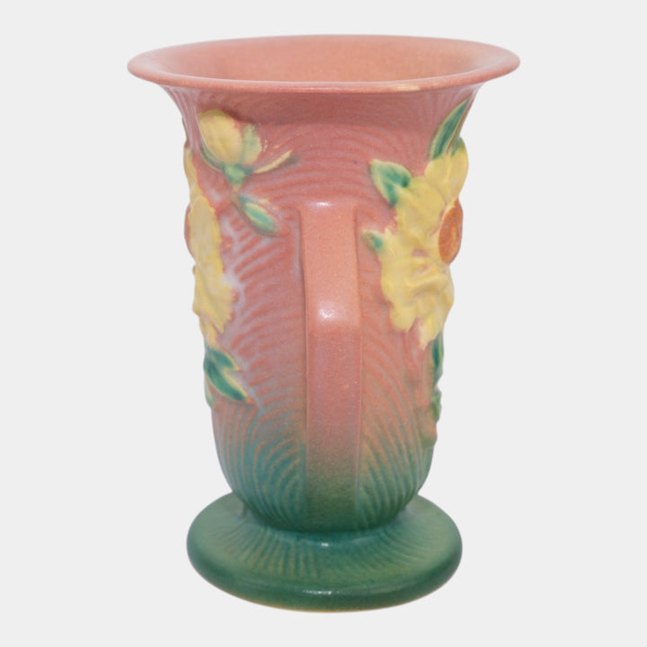 Roseville Peony Pink 1942 Vintage Mid Century Modern Pottery Ceramic Vase 59-6 - Just Art Pottery