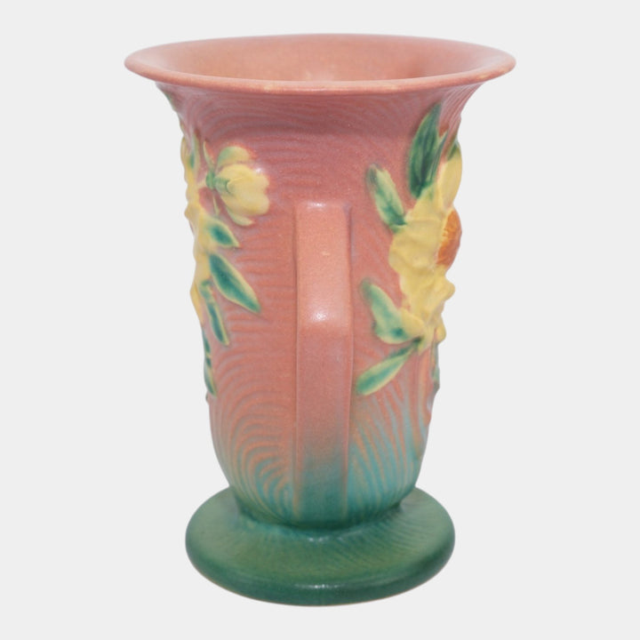 Roseville Peony Pink 1942 Vintage Mid Century Modern Pottery Ceramic Vase 59-6 - Just Art Pottery