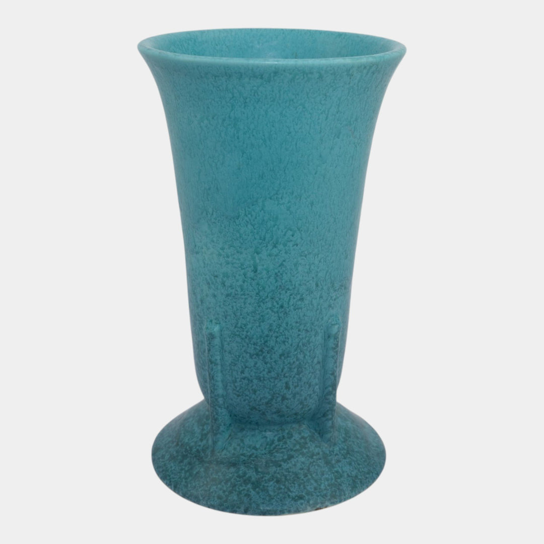Roseville Tourmaline Futura Blue 1928 Vintage Art Deco Pottery Vase 429-9