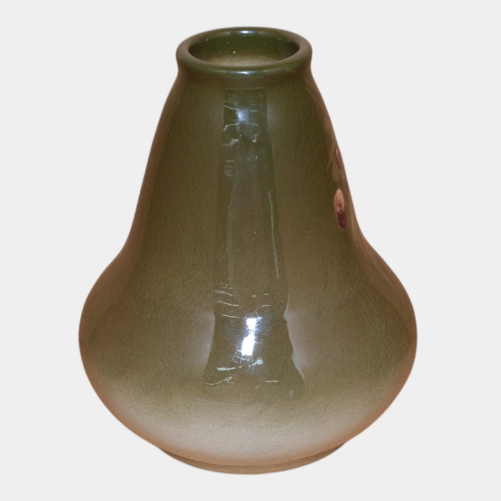 Roseville Rozane Light G1900s Art Pottery Floral Gourd Vase Pillsbury