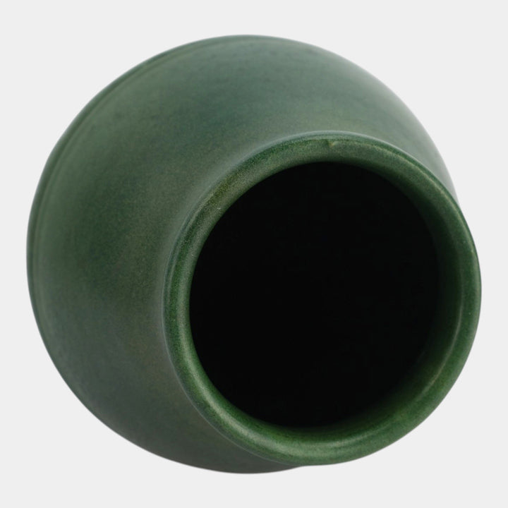 Wheatley c1920s Vintage Arts And Crafts Pottery Matte Green Ceramic Vase