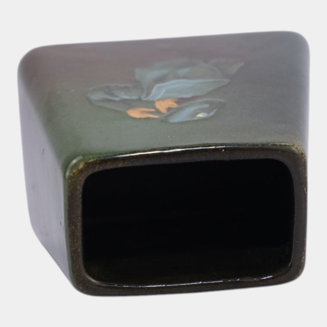 J.B. Owens Utopian Vintage Art Pottery Geometric Blue Boy Vase Frank Ferrell - Just Art Pottery