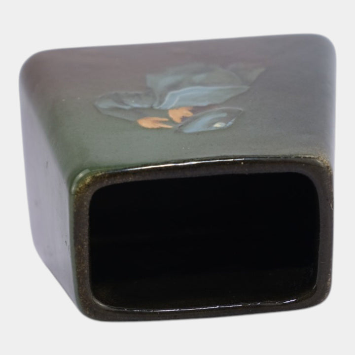 J.B. Owens Utopian Vintage Art Pottery Geometric Blue Boy Vase Frank Ferrell - Just Art Pottery