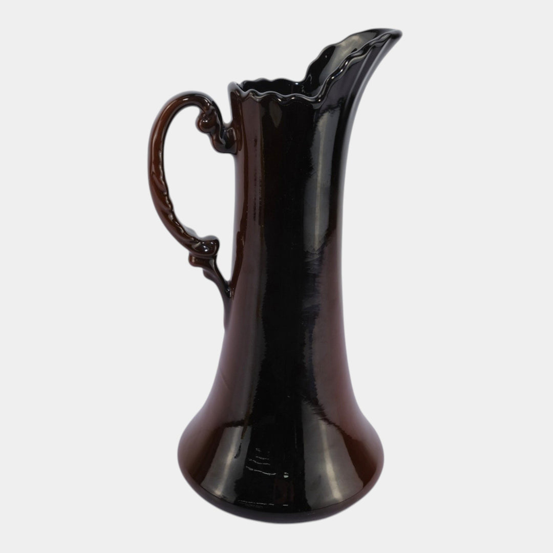 Zanesville Pottery La Moro Standard Glaze Vintage Pottery Floral Ceramic Ewer - Just Art Pottery
