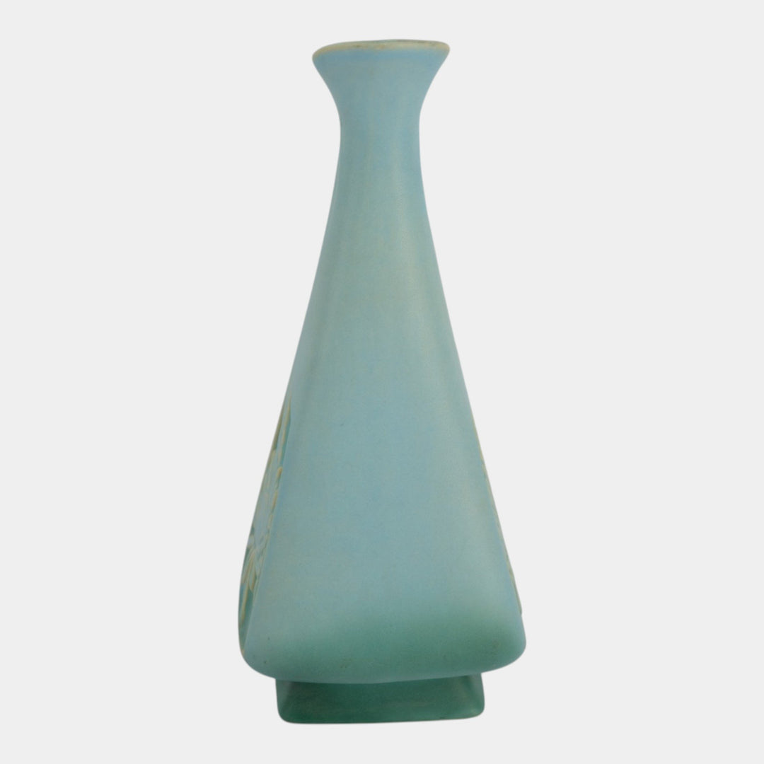 Roseville Silhouette Blue 1950 Vintage Art Deco Pottery Ceramic Ewer 717-10 - Just Art Pottery
