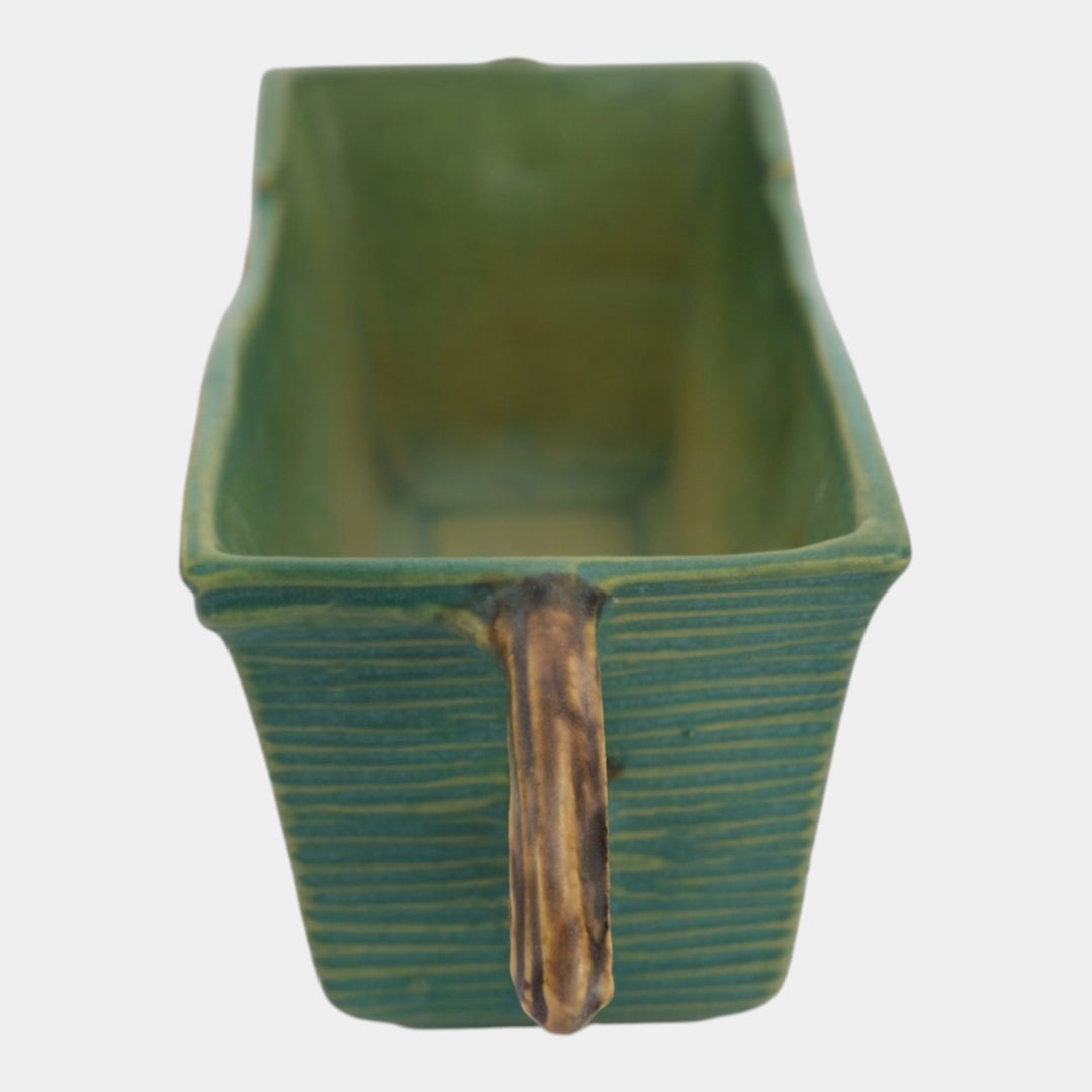 Roseville Bushberry Green 1941 Vintage Pottery Ceramic Window Box Planter 384-8 - Just Art Pottery