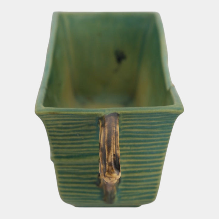 Roseville Bushberry Green 1941 Vintage Pottery Ceramic Window Box Planter 384-8 - Just Art Pottery