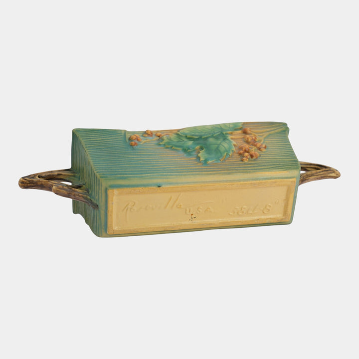 Roseville Bushberry Green 1941 Vintage Pottery Ceramic Window Box Planter 384-8 - Just Art Pottery