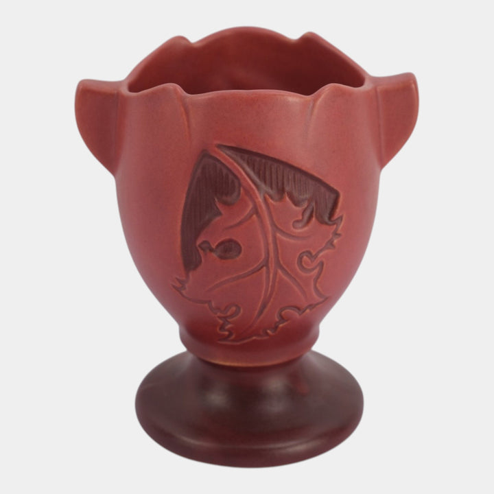Roseville Silhouette Red 1950 Mid Century Modern Pottery Ceramic Vase 779-5 - Just Art Pottery