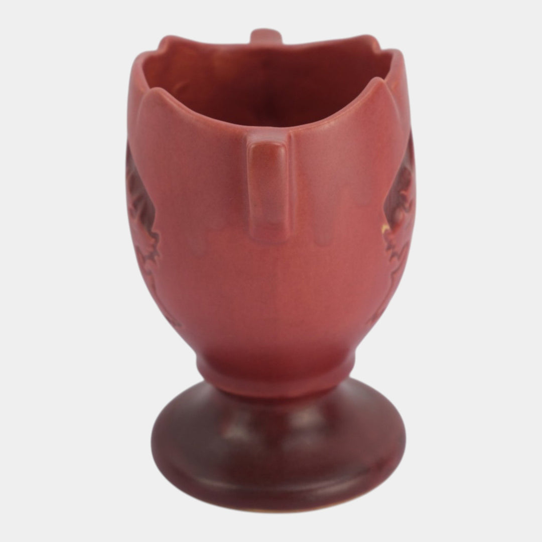 Roseville Silhouette Red 1950 Mid Century Modern Pottery Ceramic Vase 779-5 - Just Art Pottery