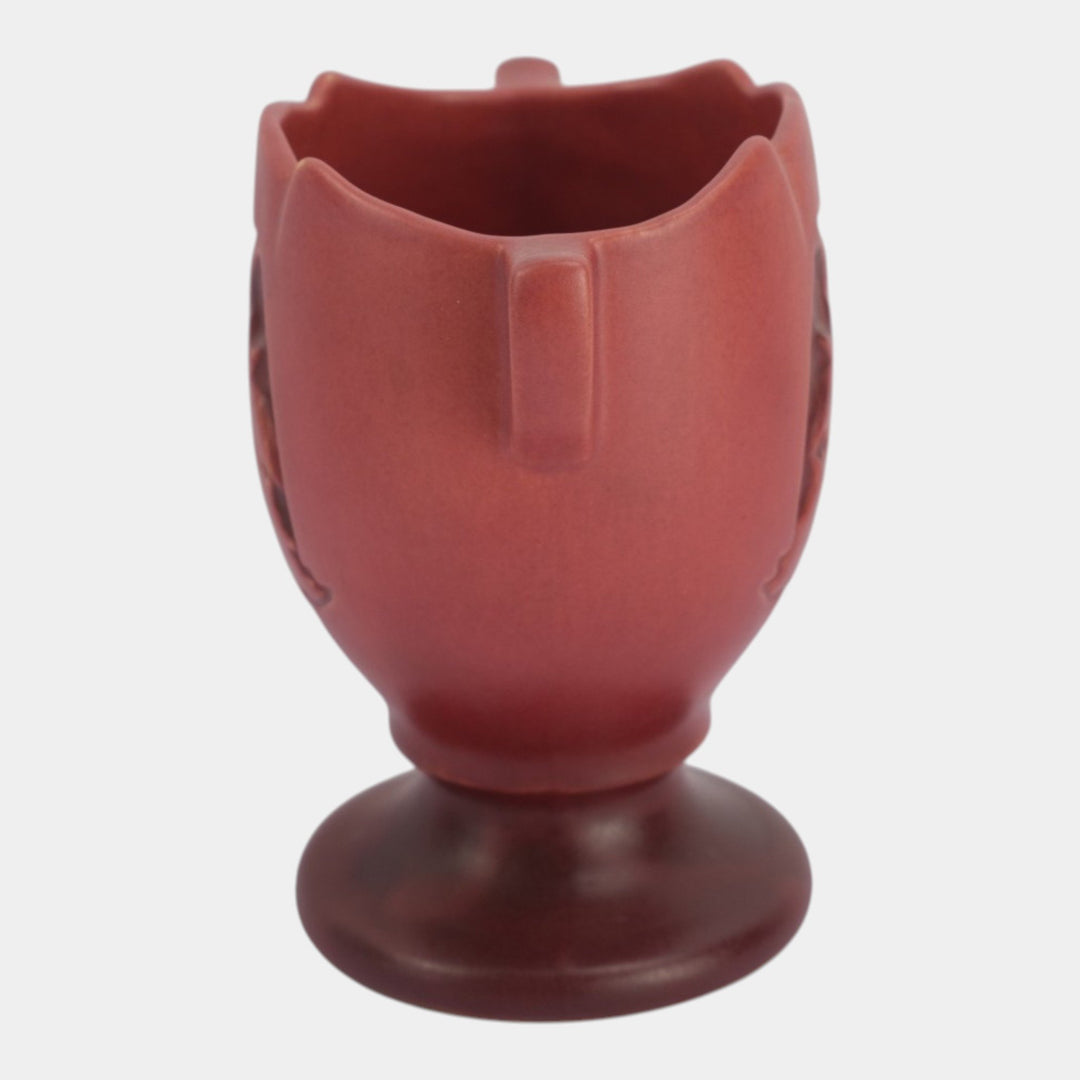 Roseville Silhouette Red 1950 Mid Century Modern Pottery Ceramic Vase 779-5 - Just Art Pottery