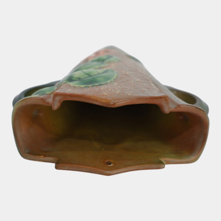 Roseville Fuchsia Green 1938 Vintage Art Pottery Ceramic Wall Pocket 1282-8 - Just Art Pottery