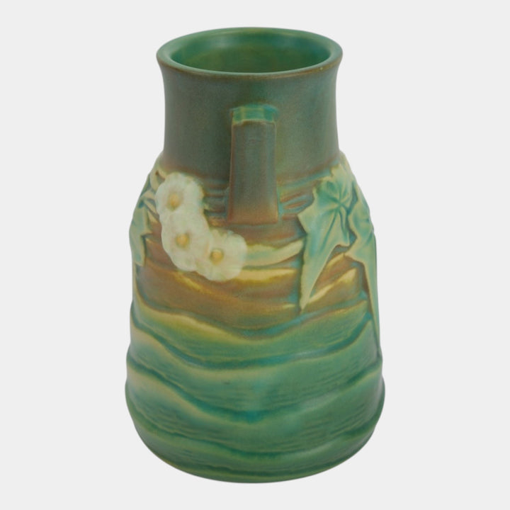 Roseville Luffa Green 1934 Vintage Arts And Crafts Pottery Ceramic Vase 683-6 - Just Art Pottery