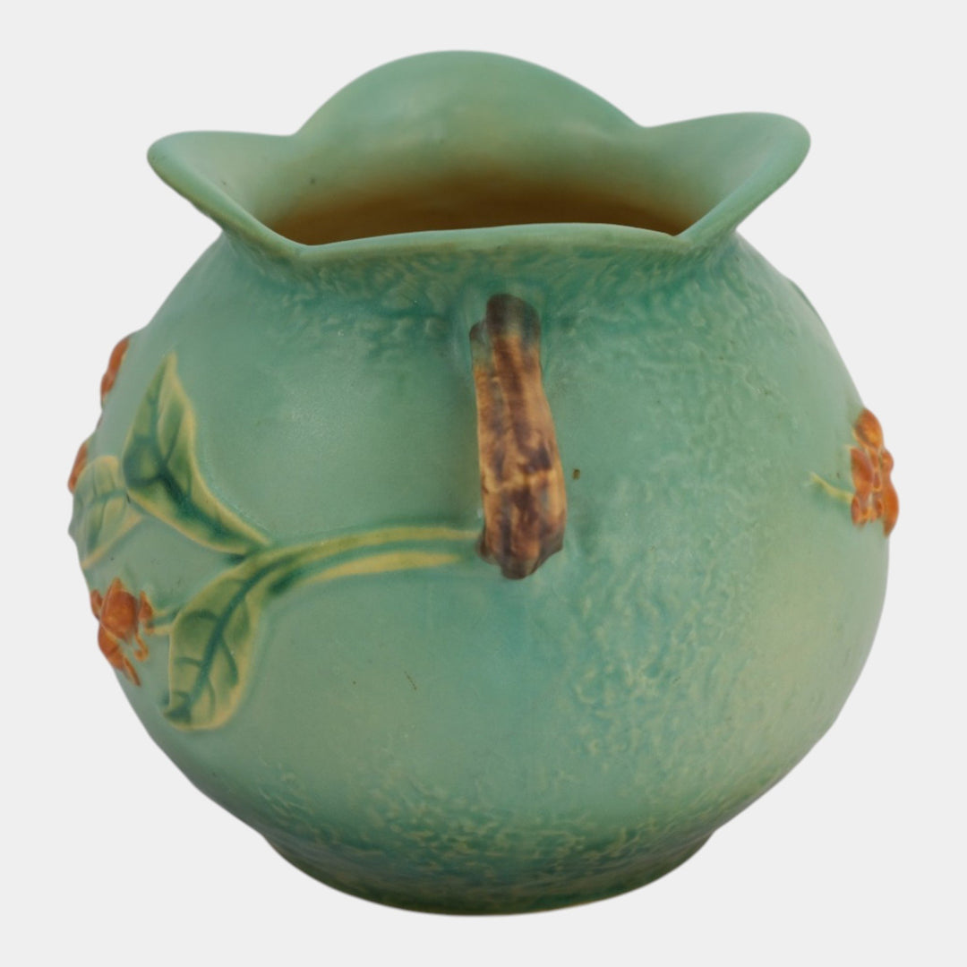 Roseville Bittersweet Green 1951 Vintage Mid Century Modern Pottery Vase 841-5 - Just Art Pottery