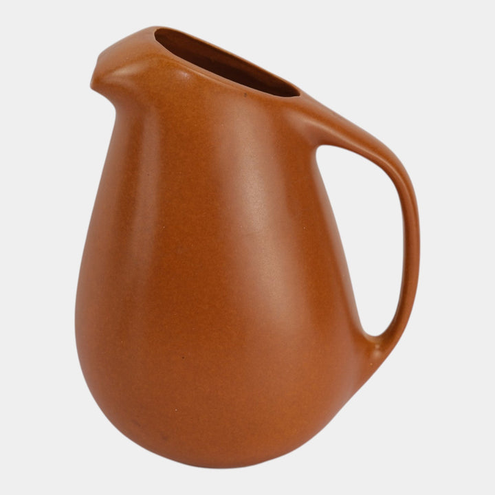 Roseville Raymor 1952 Pumpkin Mid Century Modern Water Pitcher 189 - Just Art Pottery