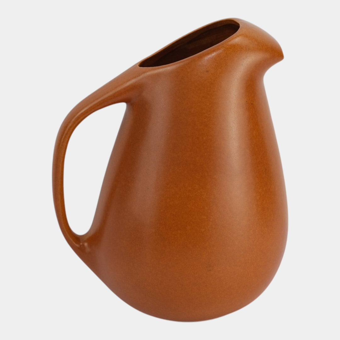 Roseville Raymor 1952 Pumpkin Mid Century Modern Water Pitcher 189 - Just Art Pottery
