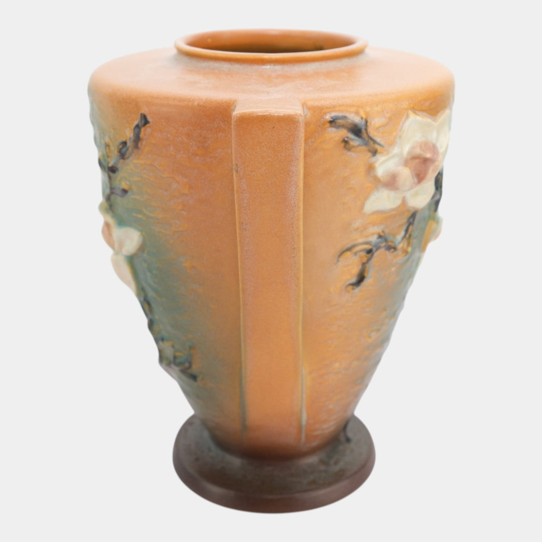 Roseville Magnolia Green Brown 1943 Mid Century Modern Pottery Ceramic Vase 94-9