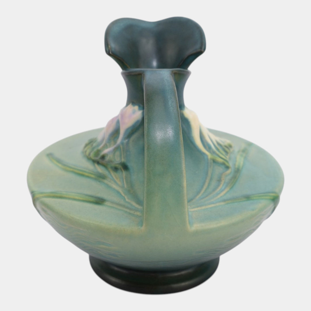 Roseville Freesia Green 1945 Mid Century Modern Pottery Ceramic Ewer 19-6