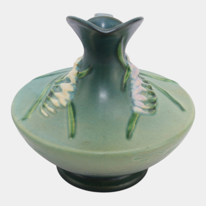 Roseville Freesia Green 1945 Mid Century Modern Pottery Ceramic Ewer 19-6