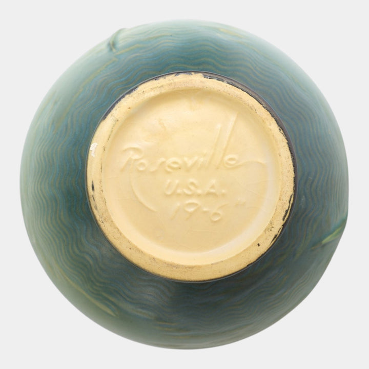 Roseville Freesia Green 1945 Mid Century Modern Pottery Ceramic Ewer 19-6