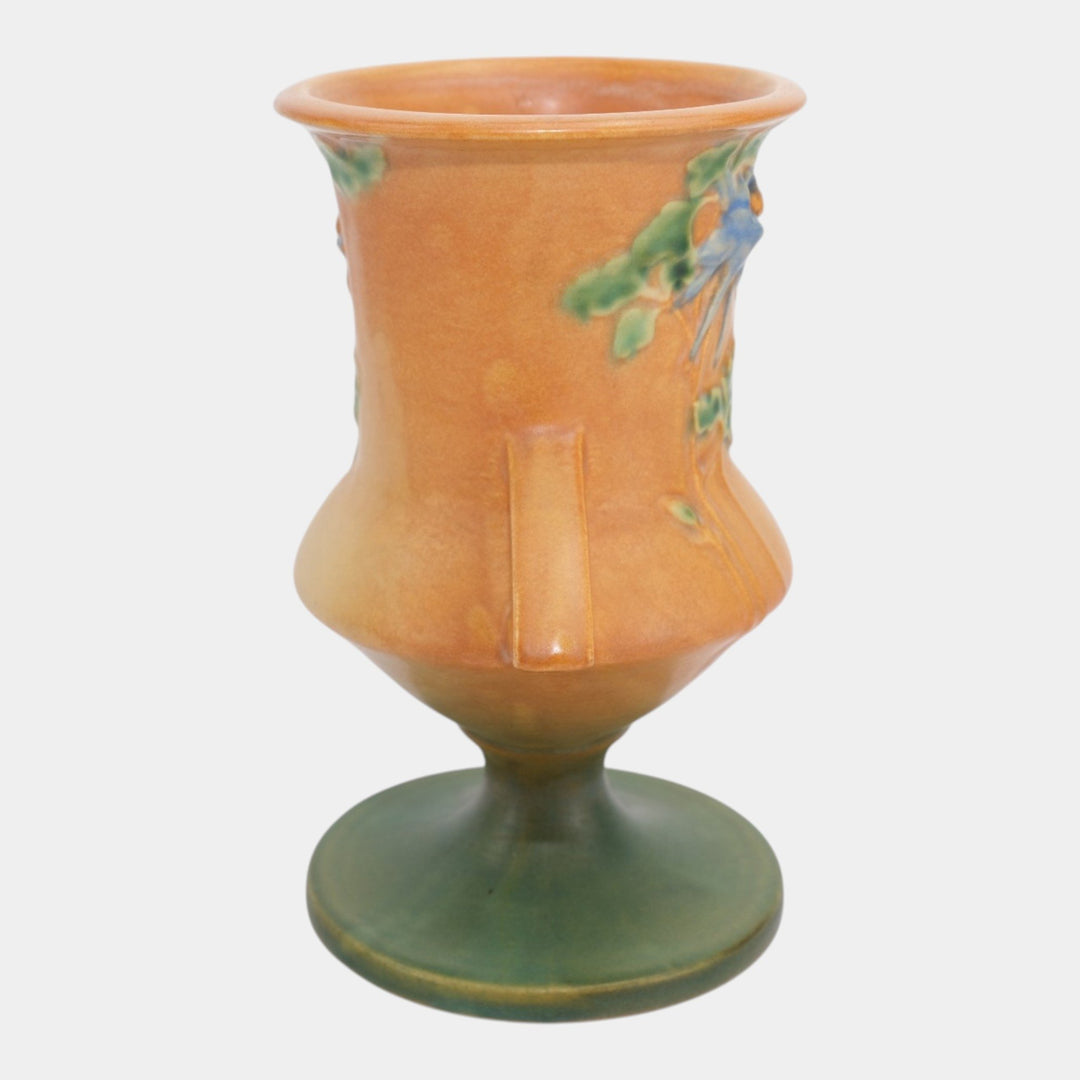 Roseville Columbine Brown 1941 Mid Century Modern Pottery Ceramic Vase 151-8