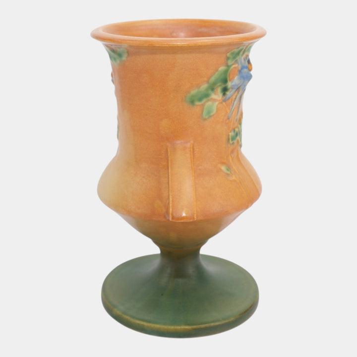 Roseville Columbine Brown 1941 Mid Century Modern Pottery Ceramic Vase 151-8