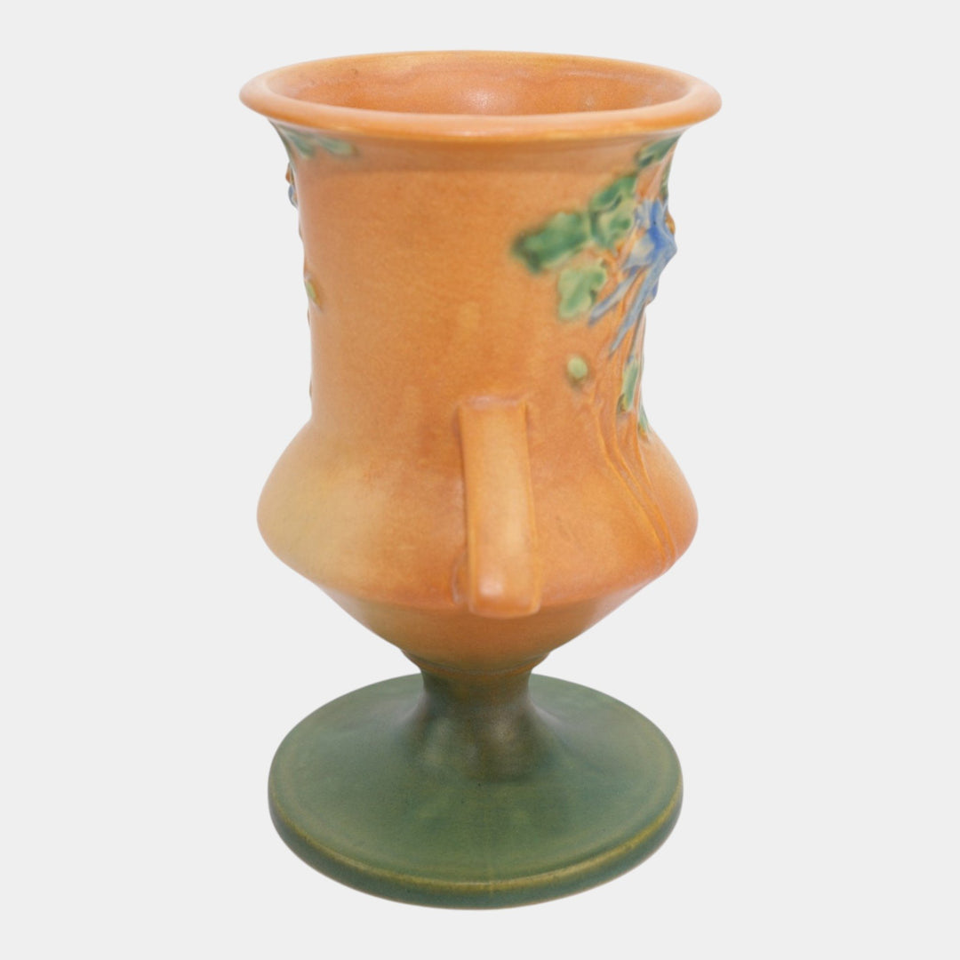 Roseville Columbine Brown 1941 Mid Century Modern Pottery Ceramic Vase 151-8