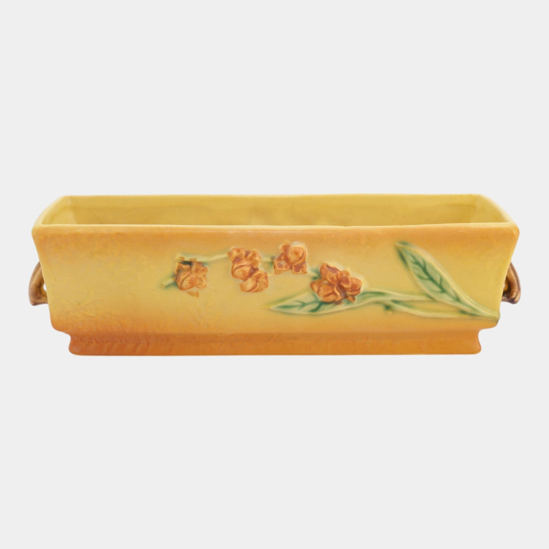 Roseville Bittersweet Yellow 1951 Mid Century Modern Window Box Planter 868-8