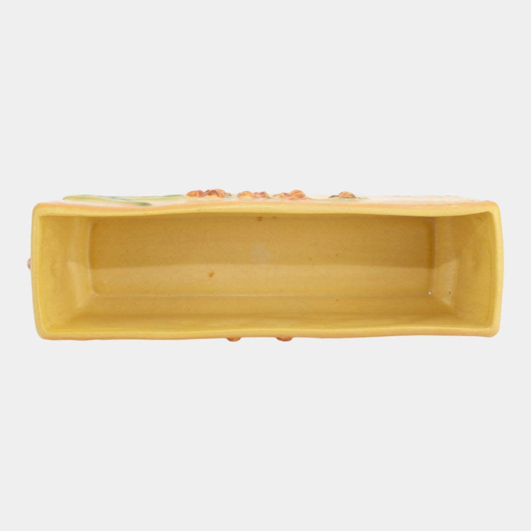 Roseville Bittersweet Yellow 1951 Mid Century Modern Window Box Planter 868-8