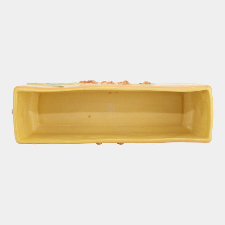 Roseville Bittersweet Yellow 1951 Mid Century Modern Window Box Planter 868-8