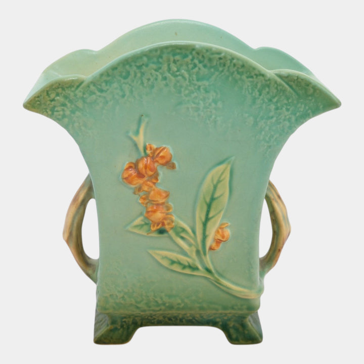 Roseville Bittersweet Green 1951 Vintage Art Pottery Ceramic Flower Vase 874-7