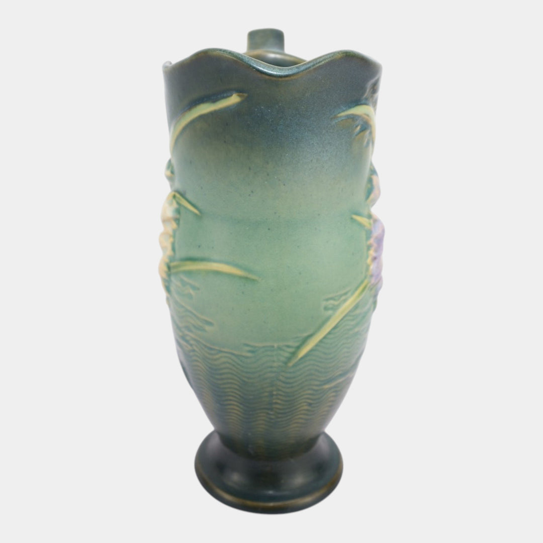 Roseville Freesia Green 1945 Mid Century Modern Pottery Ceramic Ewer 20-10